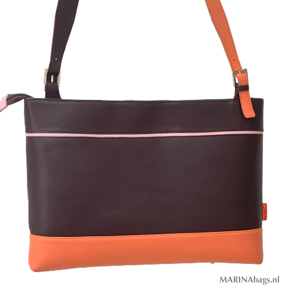 laptoptas PADUA | aubergine-zalm - Afbeelding 3