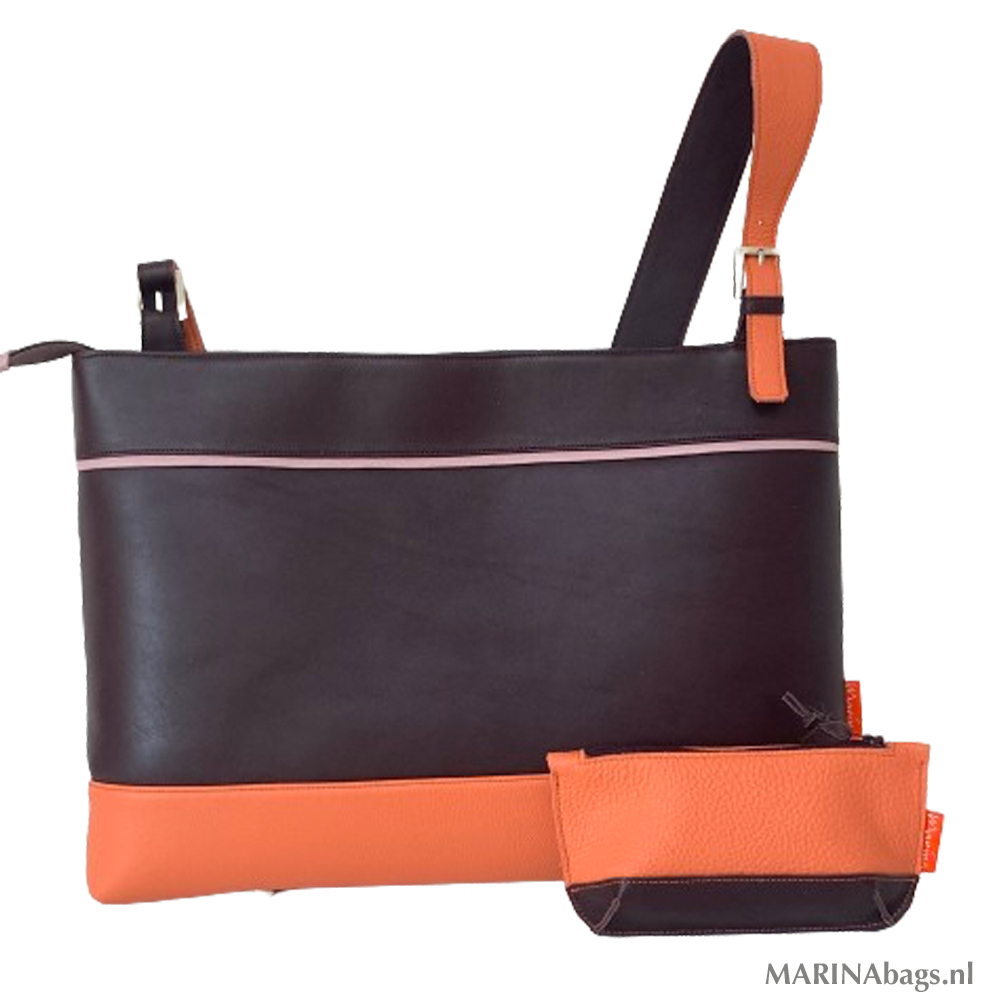 laptoptas PADUA | aubergine-zalm - Afbeelding 4