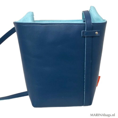 originele tas blauw leer