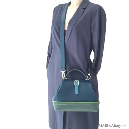 blauwe dokterstas beugeltas